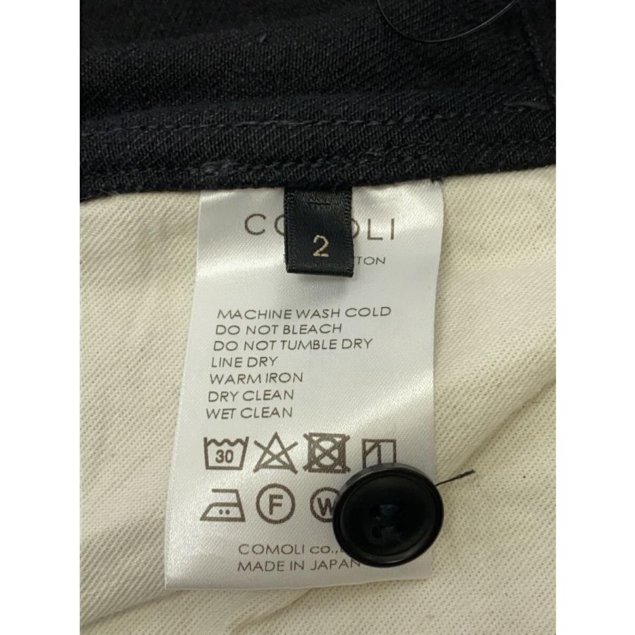 COMOLI◇25SS/デニムオーバーパンツ/ボトム/2/コットン/BLK/B01-03002