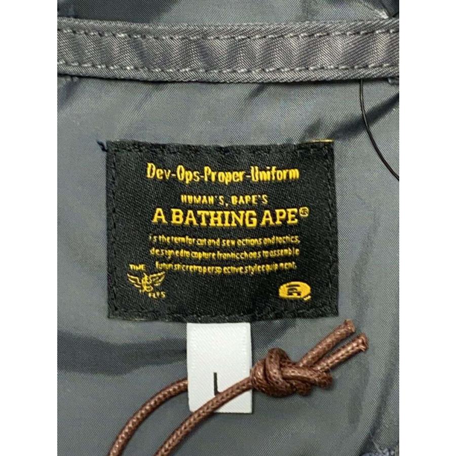 A BATHING APE◆TONAL CHAIN STITCH SHARK BOMBER JACKET/L/グレー/001LJL801313Mの画像
