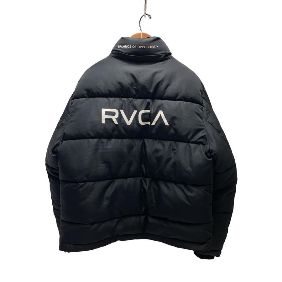 RVCA◇PUFFER JACKET/ダウンジャケット/M/ポリエステル/ブラック/無地 