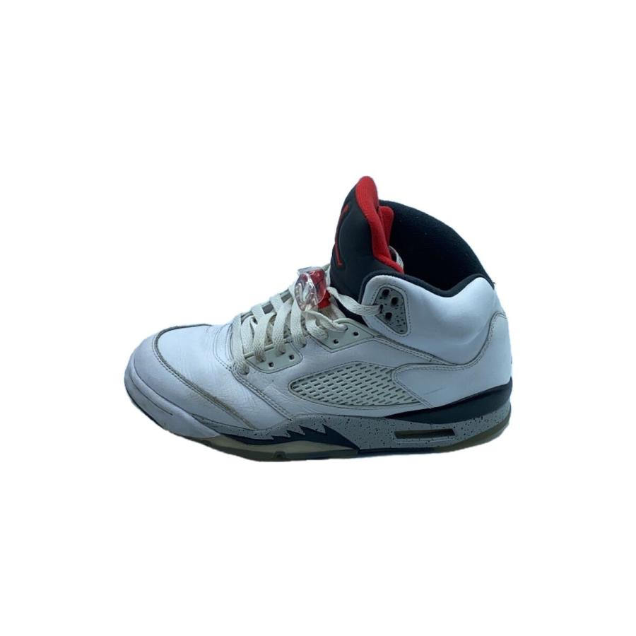 NIKE◇AIR JORDAN 5 RETRO/エアジョーダンレトロ/ホワイト/136027-104 