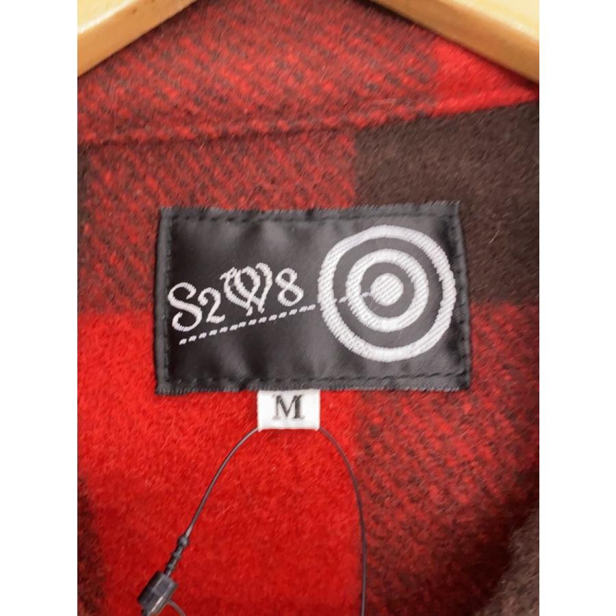 Southpole 赤タブ W38 sk8 激レア South2 West8(S2W8)◇ジャケット/M/ウール/RED/チェック : セカンド