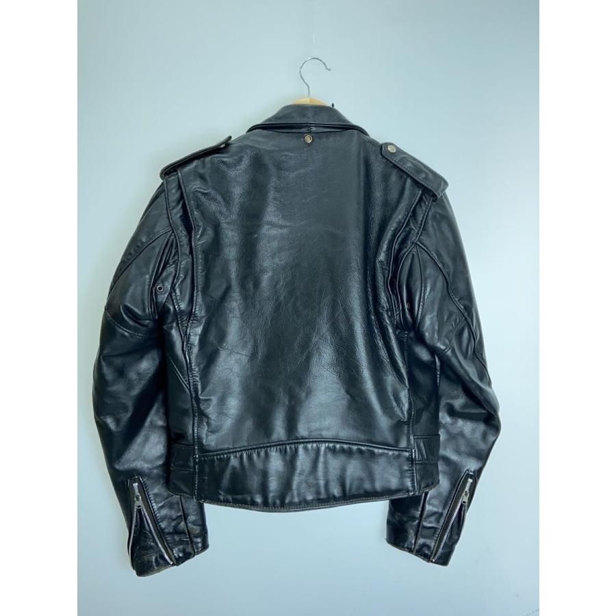 90s Schott シングルライダース Schott◇90s/シングルライダースジャケット/40/レザー/BLK/無地/618