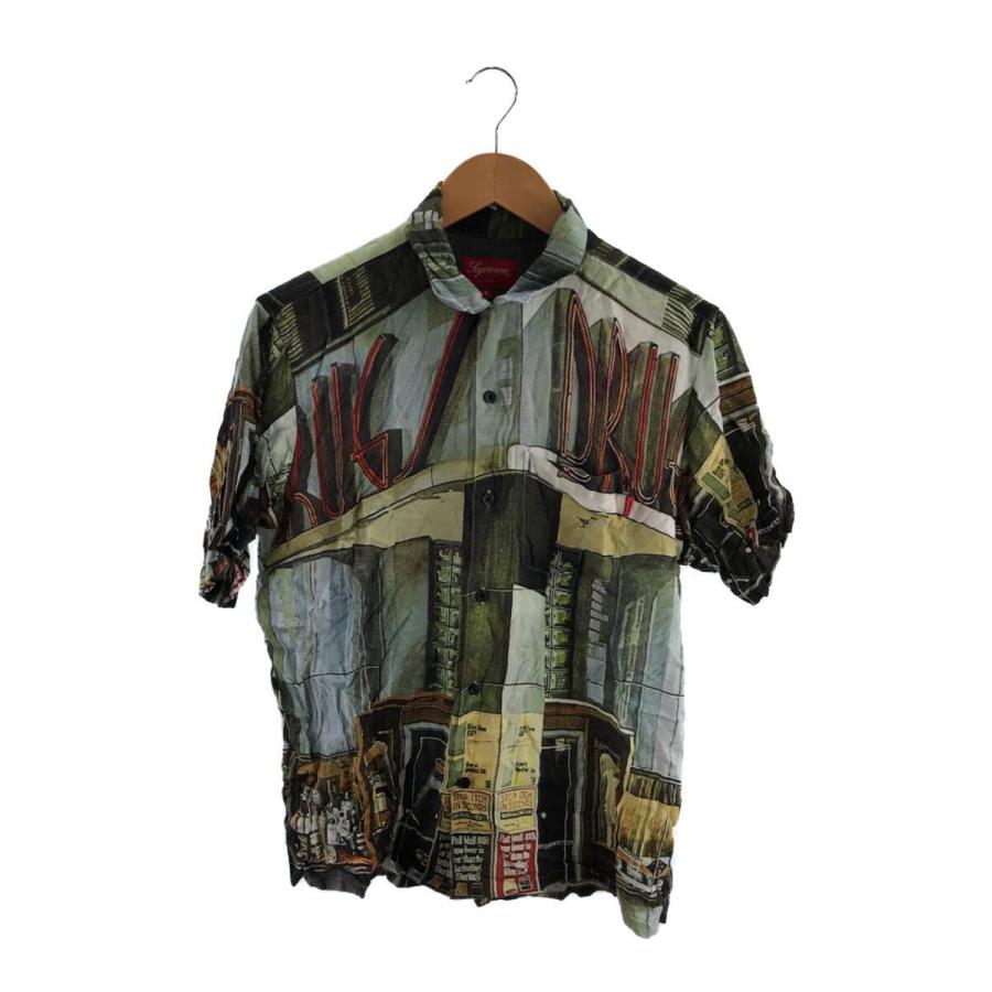 Supreme◇18SS/DRUGS RAYON SHIRT/半袖シャツ/S/レーヨン/マルチカラー