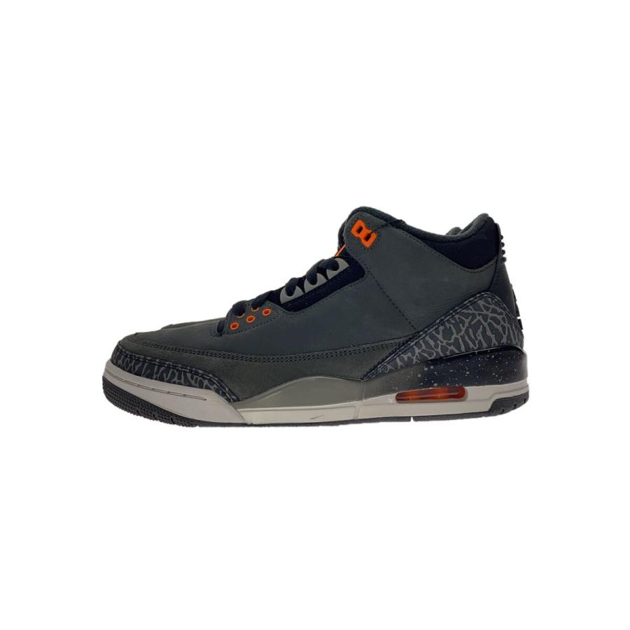 NIKE◇AIR JORDAN 3 RETRO_エアジョーダン レトロ/27cm/GRY : セカンド 