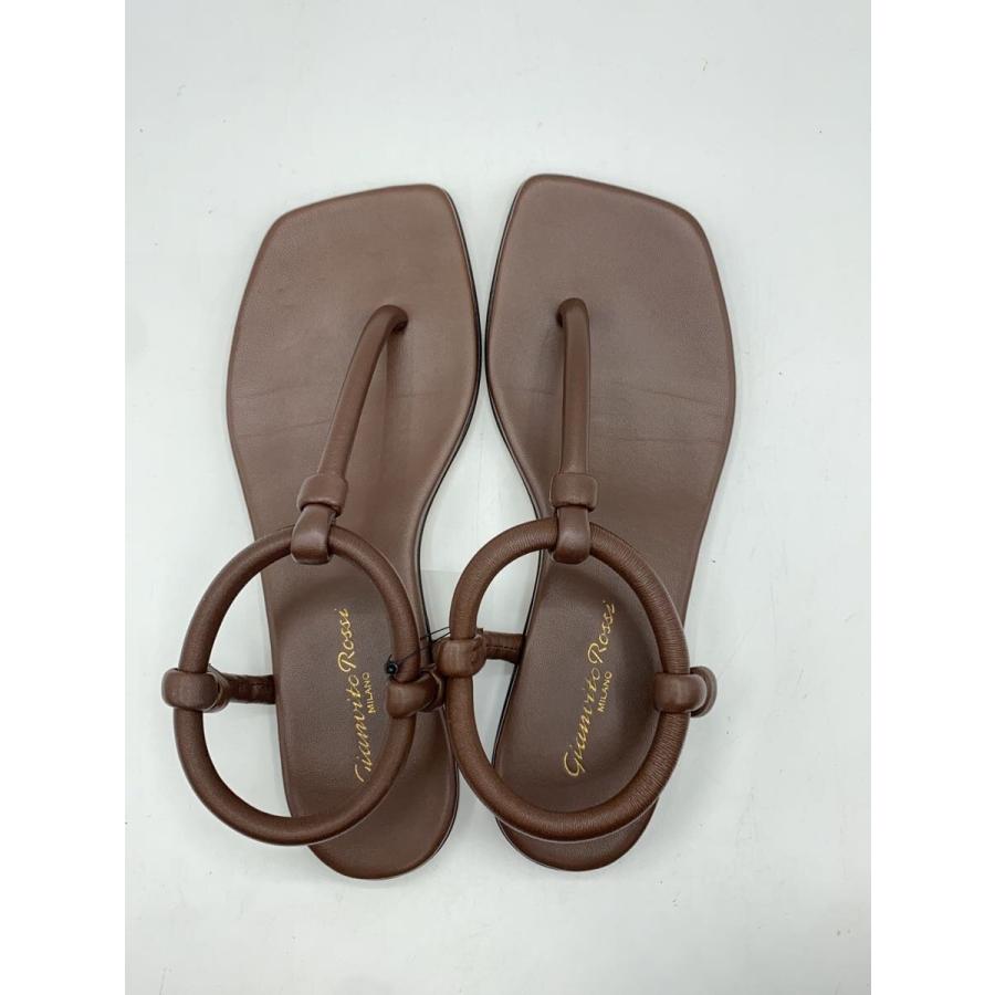 Gianvito Rossi◇juno thong 05 nappa/サンダル/35.5/BRW/レザー 