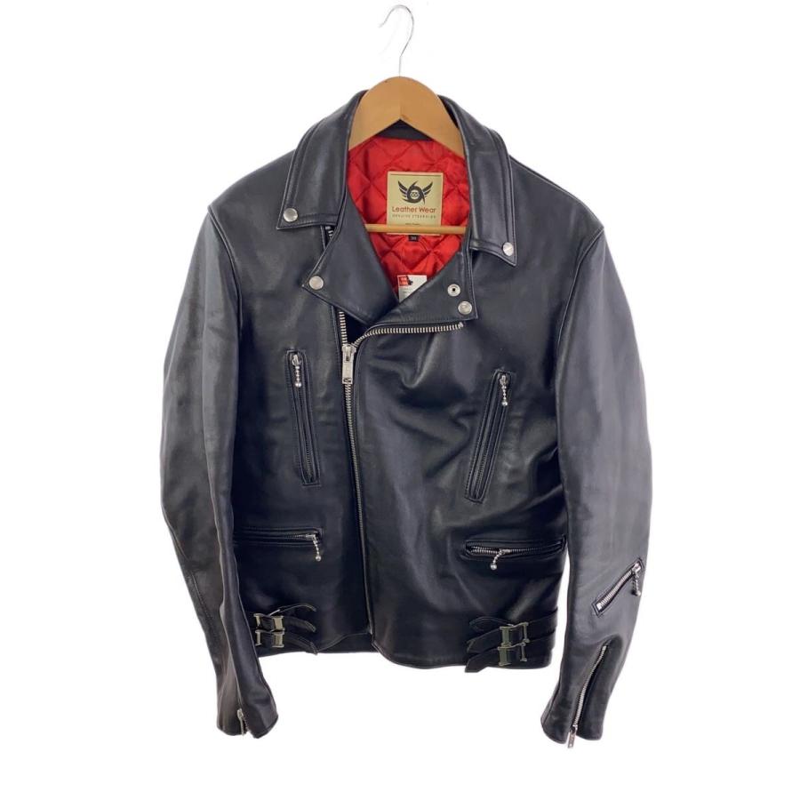 美品 666 ライダースジャケット ステアハイド ダブル キルティング 日本製 ステアハイドレザー サイドベルト ダブル ライダースジャケット
