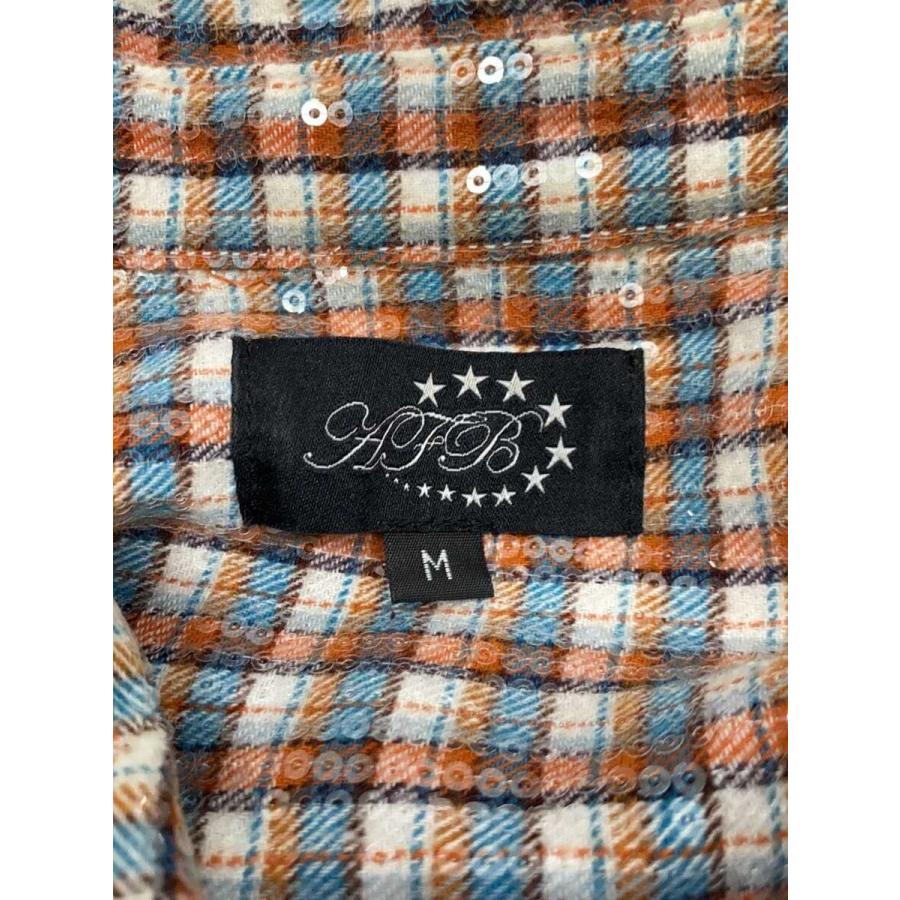 AFB◇長袖シャツ/M/コットン/マルチカラー/チェック/SPANGLE SHIRT