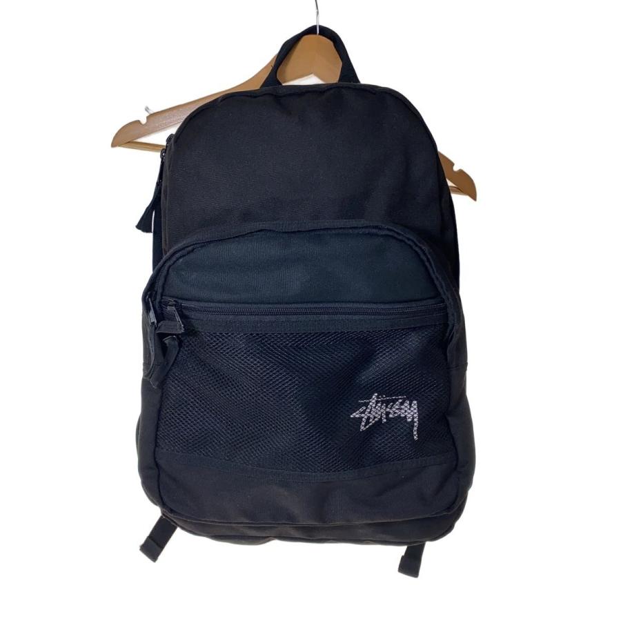 STUSSY◇STOCK BACKPACK BAG/リュック/ポリエステル/BLK/133018002-0