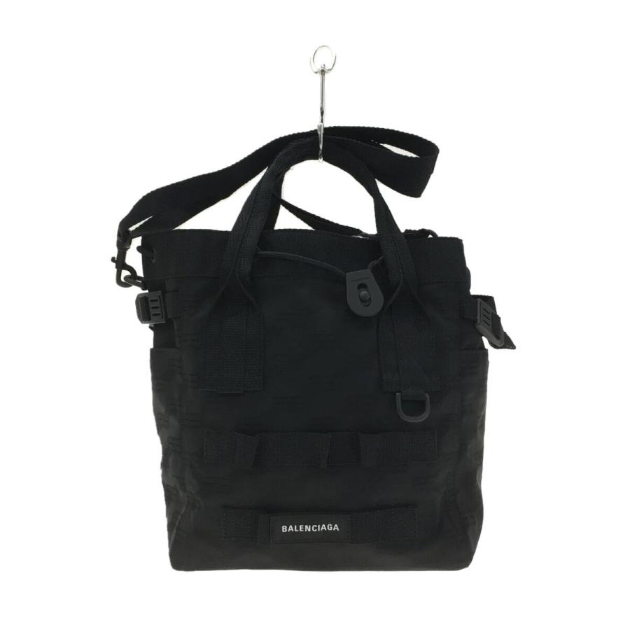 BALENCIAGA◇ショルダーバッグ/ナイロン/ブラック/644029/アーミー