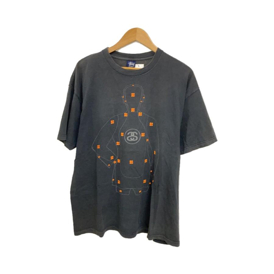 STUSSY◇90s/紺タグ/USA製/OLD/Shooting Target/Tシャツ/XL/コットン