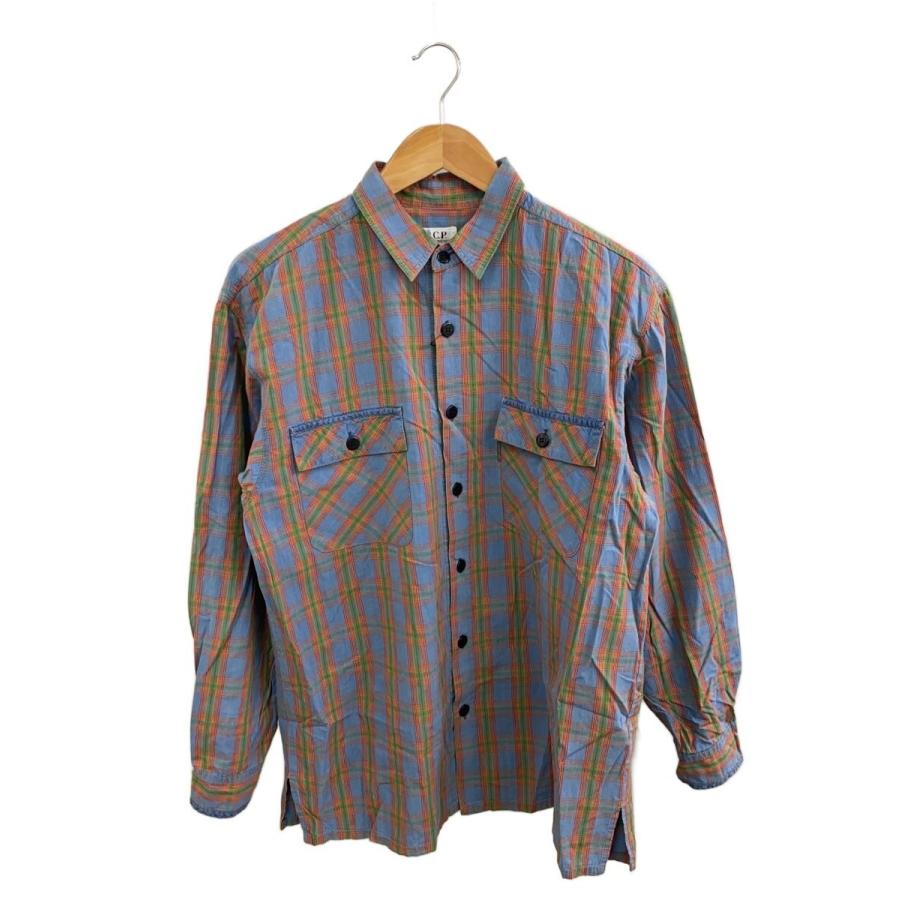 C.P.COMPANY◇長袖シャツ/--/--/BLU/チェック : セカンドストリート