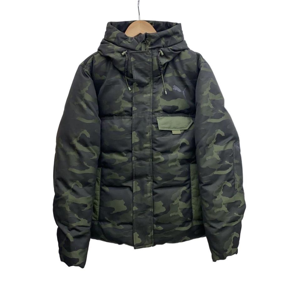 PUMA◇ダウンジャケット/L/ポリエステル/GRN/カモフラ/580964-70/CAMO