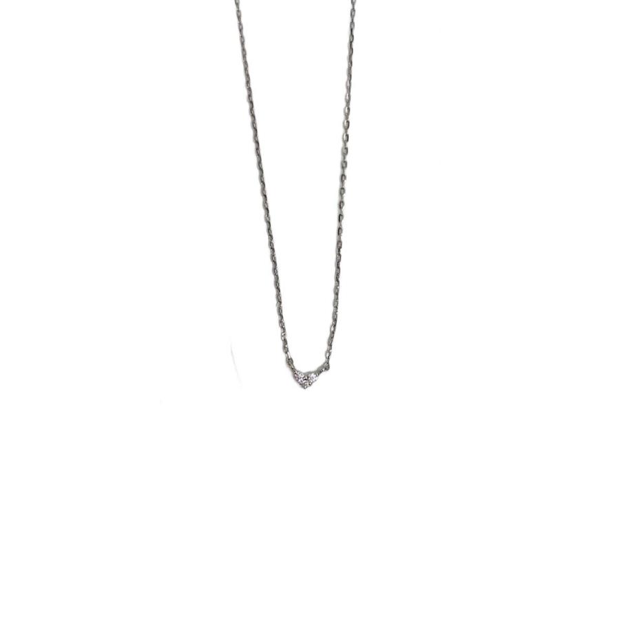 ete◇ネックレス/--/SLV/トップ有/レディース/PT850/0.01CT
