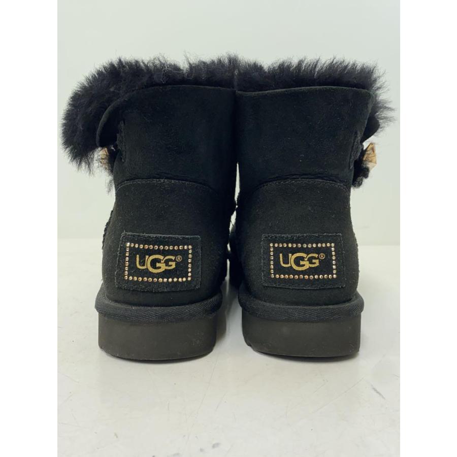 UGG australia◆カラーストーンボタン付ムートンショートブーツ/US6/BLK/スウェード/F20016G｜ssol-shopping｜06