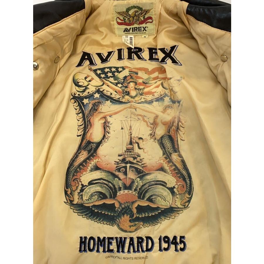 AVIREX◇バイカージャケット/90S復刻/袖ワッペン/ダブル AVIREX◇バイカージャケット/90S復刻/袖ワッペン/ダブル