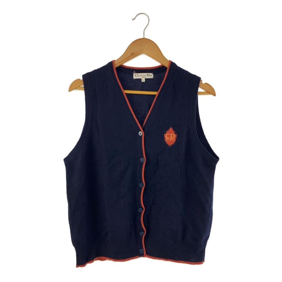 Christian Dior SPORTS◇エンブレムロゴ刺繍カシミアニットベスト(厚手
