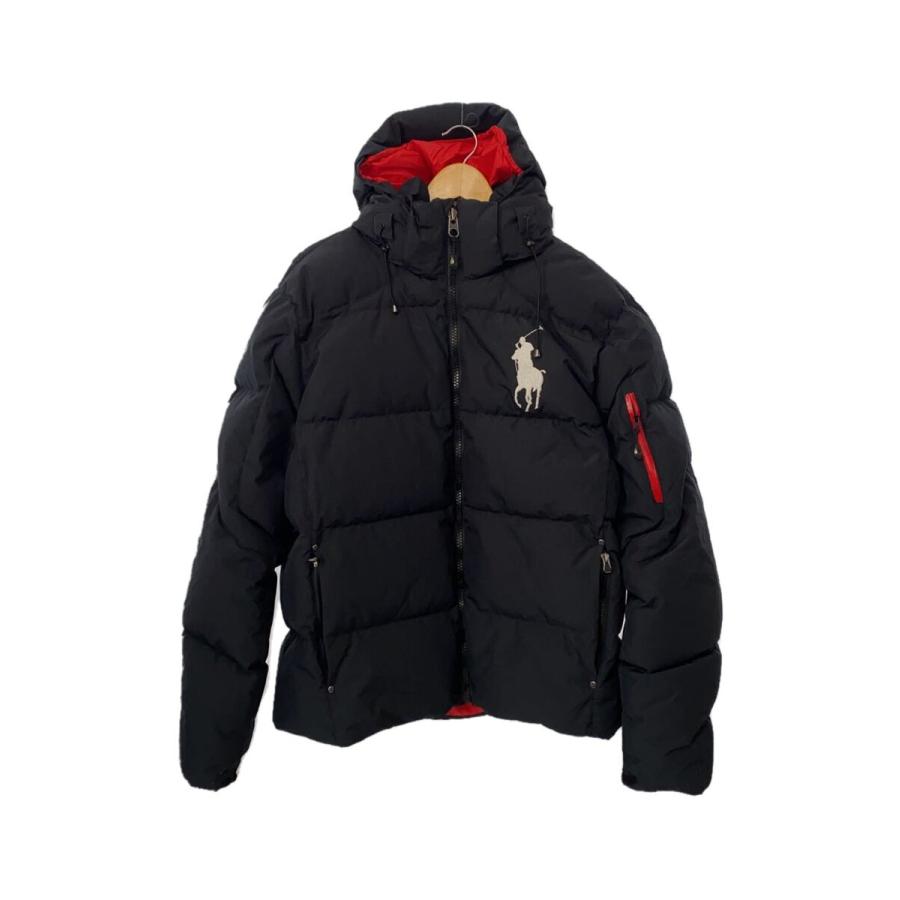 POLO RALPH LAUREN◇ダウンジャケット/XL/ナイロン/BLK/無地 POLO RALPH LAUREN◇ダウンジャケット/XL/ナイロン/BLK/無地