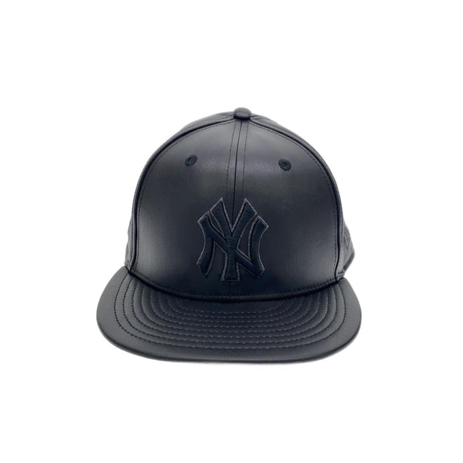 NEW ERA◇キャップ/7 5/8/レザー/BLK/メンズ// : セカンドストリート