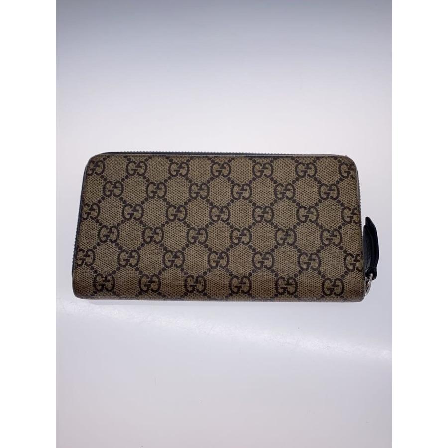 GUCCI◇長財布_ベスティアリー_GGスプリーム_スネーク/--/BEG/総柄