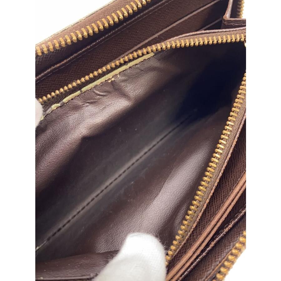 LOUIS VUITTON◇1)ジッピー・ウォレット_ダミエ・エベヌ/PVC/BRW