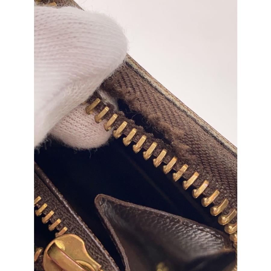 LOUIS VUITTON◇1)ジッピー・ウォレット_ダミエ・エベヌ/PVC/BRW