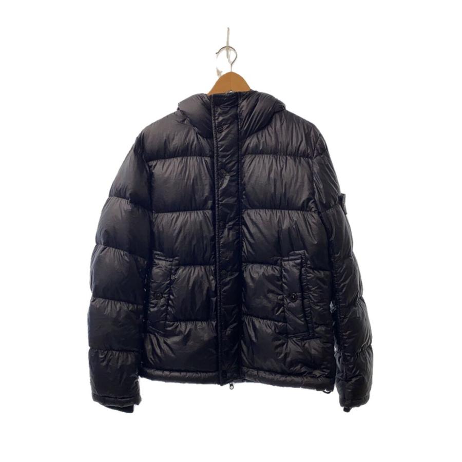 STONE ISLAND◇ダウンジャケット/M/ナイロン/ブラック/無地
