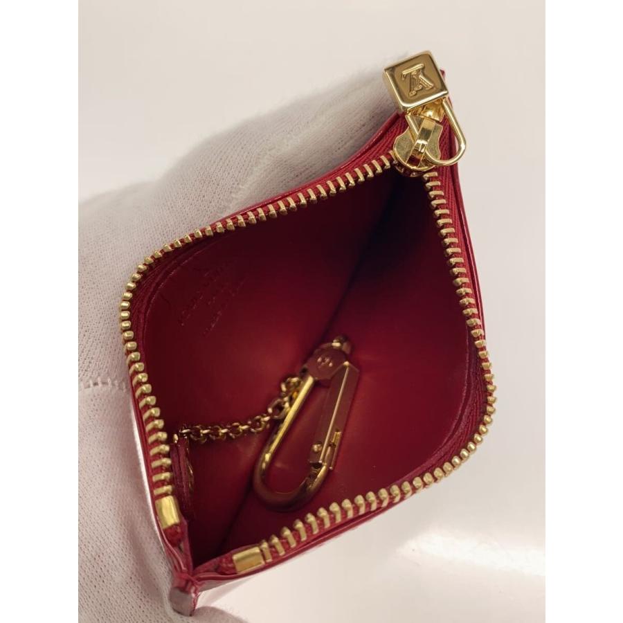 LOUIS VUITTON◇ポシェット・クレ_モノグラム・ヴェルニ/エナメル/RED