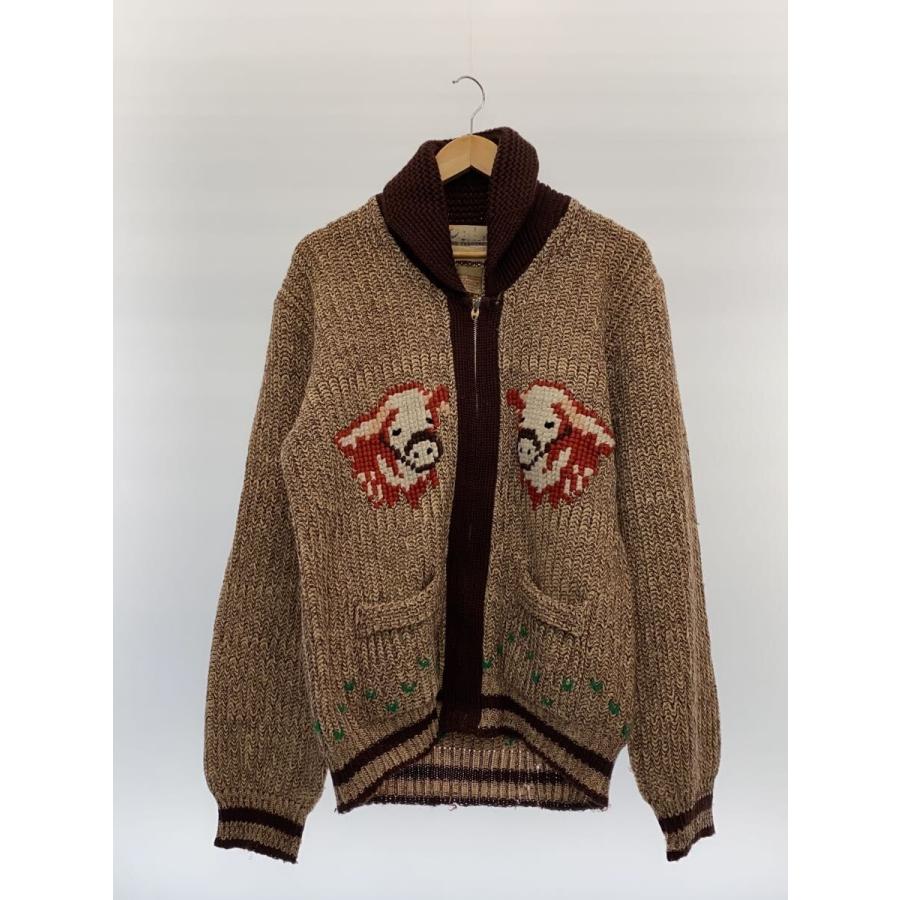 ニット・セーター(厚手)/--/ウール/BRW/カウチンセーター/60s