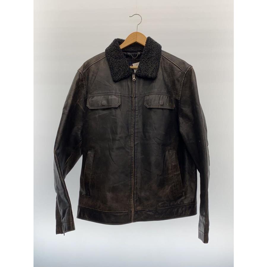 GAP◇レザージャケット・ブルゾン/L/牛革/BLK : セカンドストリート