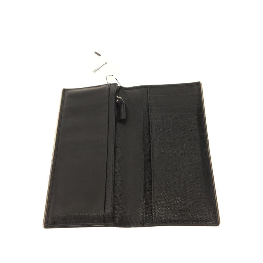 PRADA◇長財布/レザー/BLK/無地/メンズ（PRADA◇長財布⁄レザー