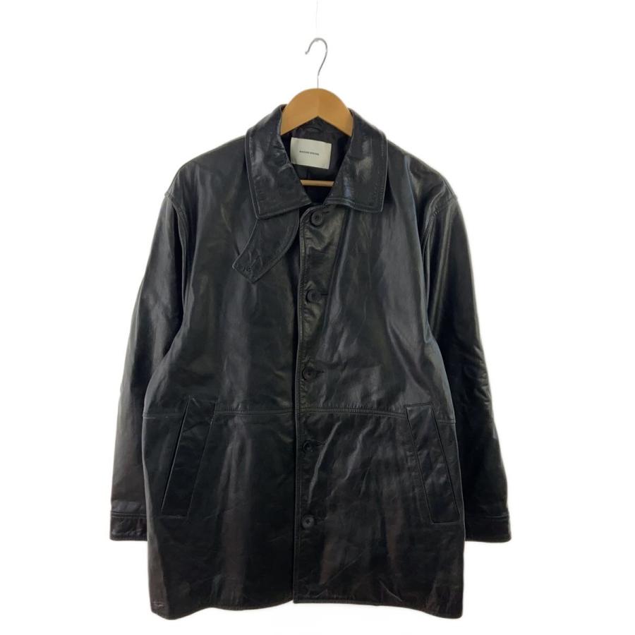 MAISON SPECIAL◇Buffalo Crack Leather Dress-Over Car/1/レザー/BLK