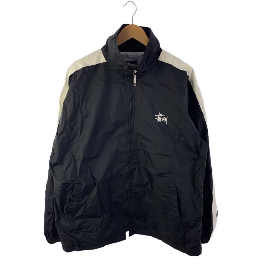 STUSSY◇STUSSY SPORT/90s/USA製/紺タグ/ナイロンジャケット/L