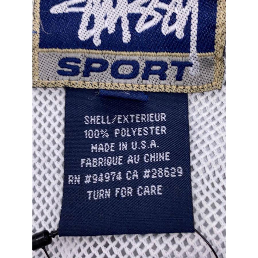 STUSSY◇STUSSY SPORT/90s/USA製/紺タグ/ナイロンジャケット/L