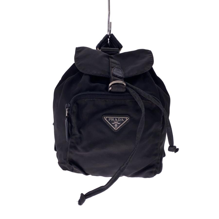 PRADA ナイロンリュック PRADA◇リュック/ナイロン/BLK/無地 : セカンドストリートYahoo!店