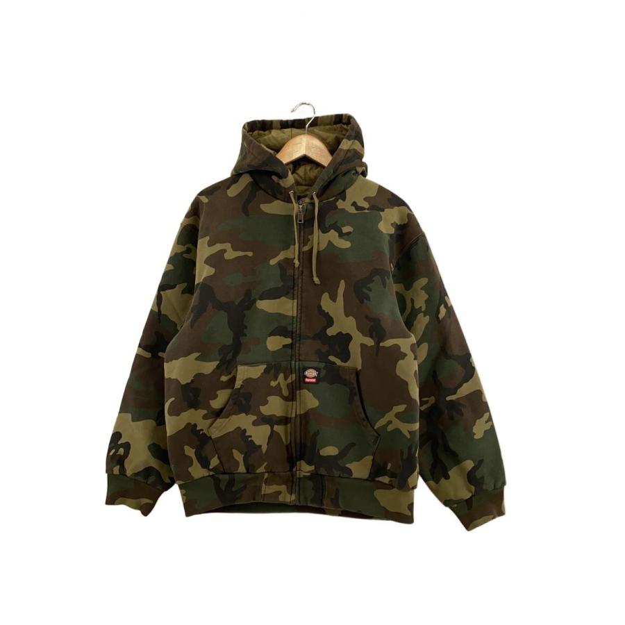 Supreme◇25FWジップパーカー/M/コットン/KHK/カモフラ : セカンド