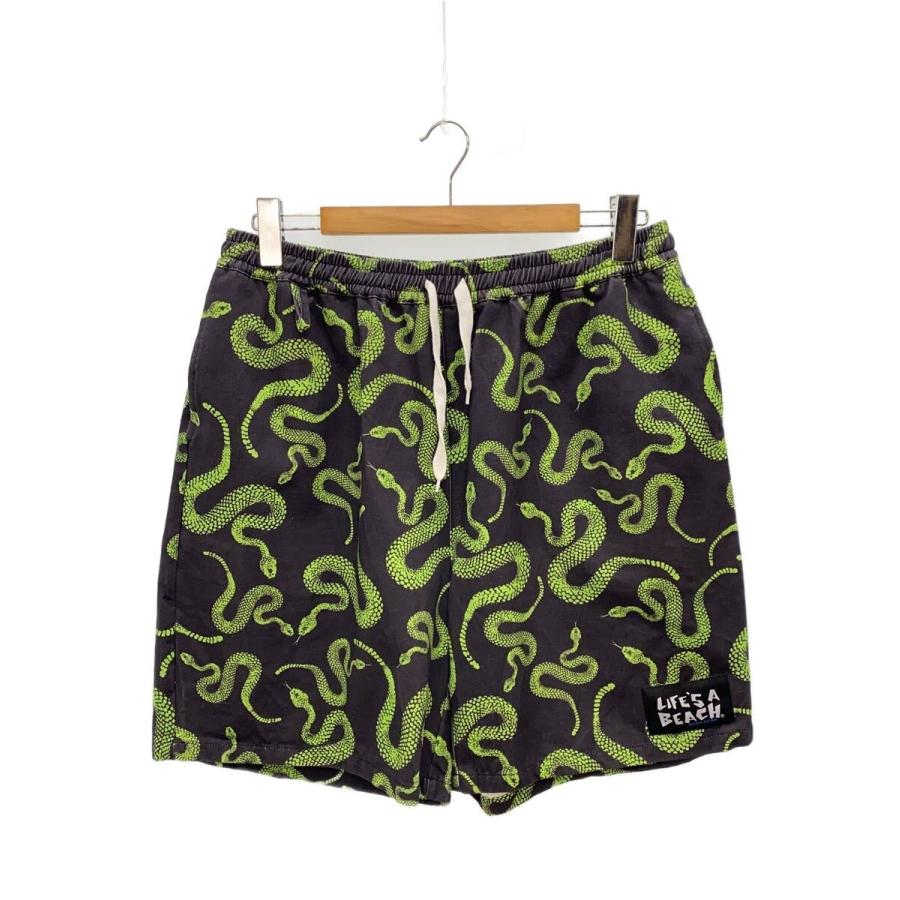 【激レア】セリエA パドヴァ ゲームパンツ XL 豪華ロゴ入り　ショートパンツ Life's a Beach◇ショートパンツ/XL/コットン/BLK/ : セカンド