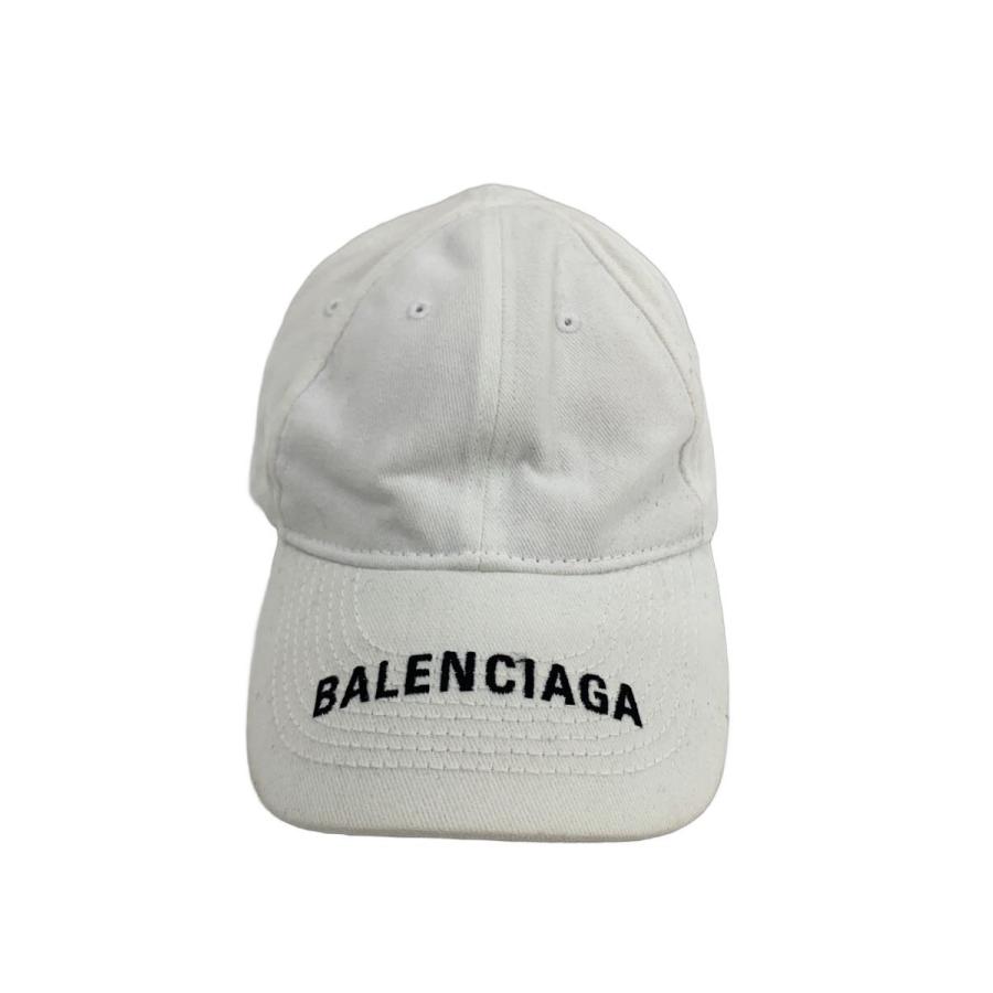 BALENCIAGA◇キャップ/L/コットン/WHT/メンズ/// : セカンドストリート