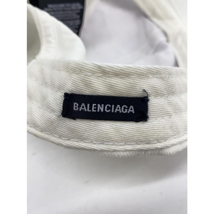 【値下げ】BALENCIAGA ホワイト　キャップ　ユニセックス　Lサイズ BALENCIAGA◇キャップ/L/コットン/WHT/メンズ/// : セカンドストリート