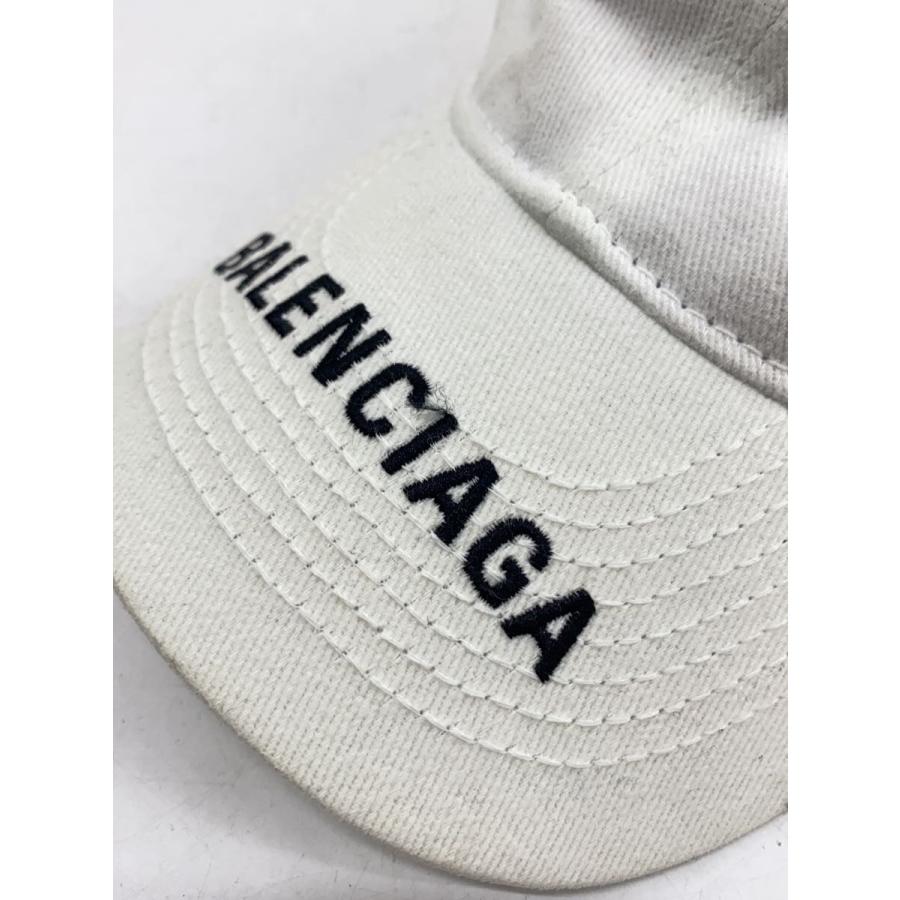 BALENCIAGA◇キャップ/L/コットン/WHT/メンズ/// : セカンドストリート