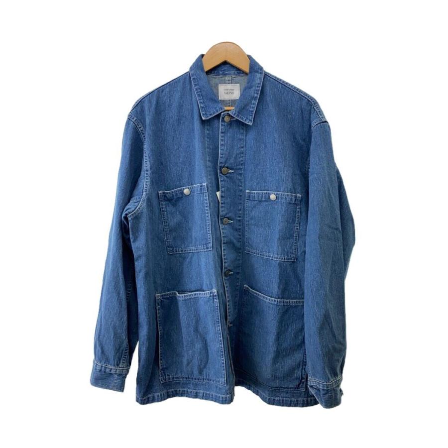 UNITED ARROWS & SONS◇カバーオール/L/コットン/BLU/無地/55252990888