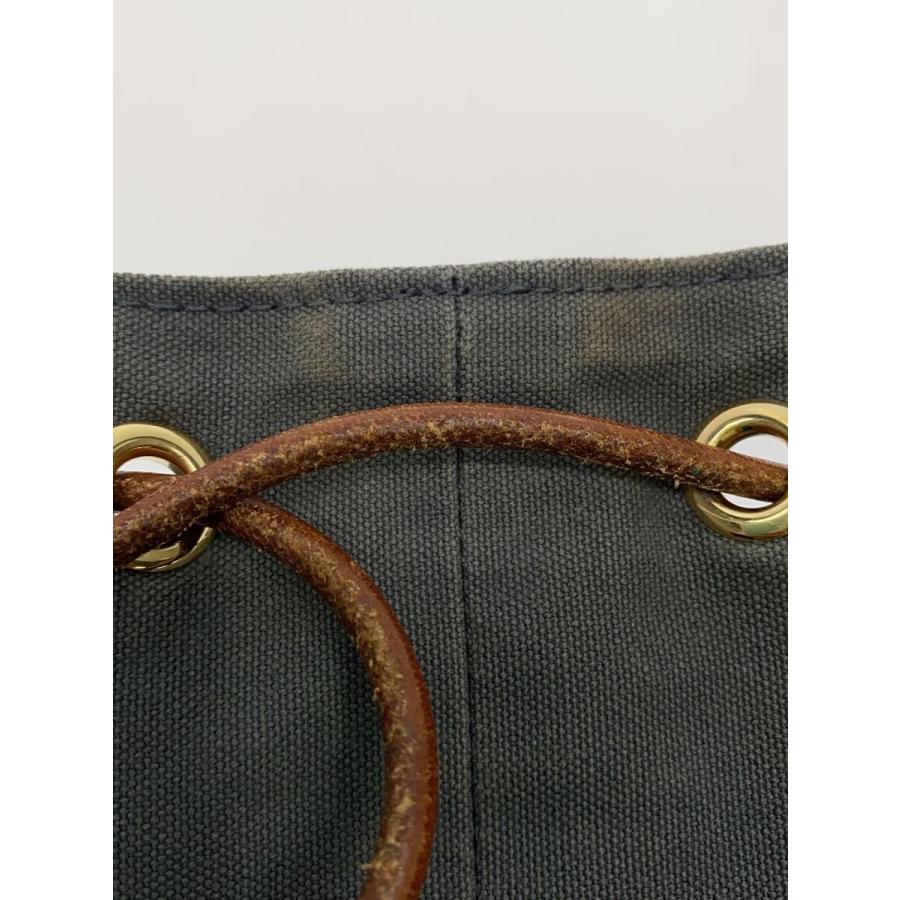 HERMES◇ショルダーバッグ/コットン/GRY/無地/ポロションミミル 