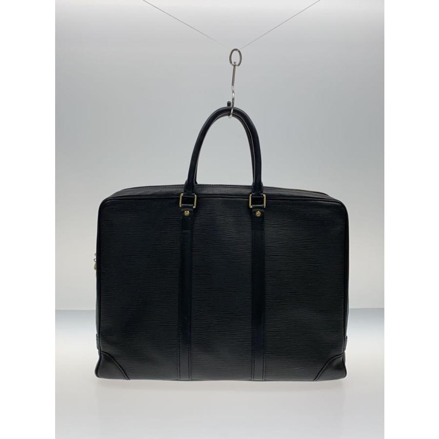 LOUIS VUITTON◇ポルト・ドキュマン・ヴォワヤージュ_エピ/レザー/BLK