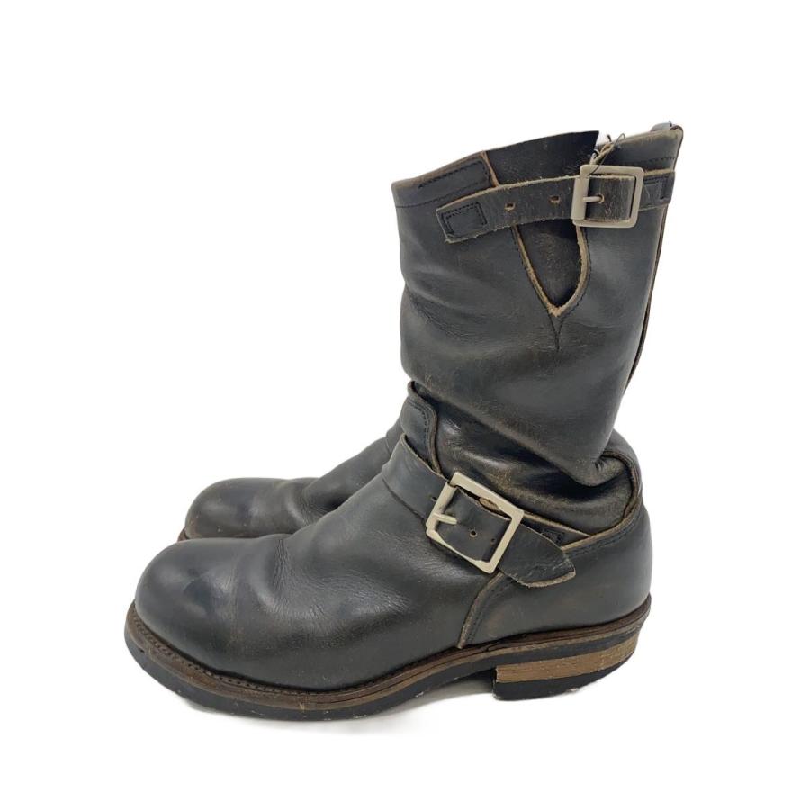 RED WING◇エンジニアブーツ/US7/BLK/レザー/PT83/90年 : セカンド