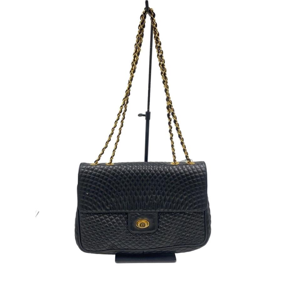 BALLY◇ショルダーバッグ/レザー/BLK/無地// : セカンドストリート 
