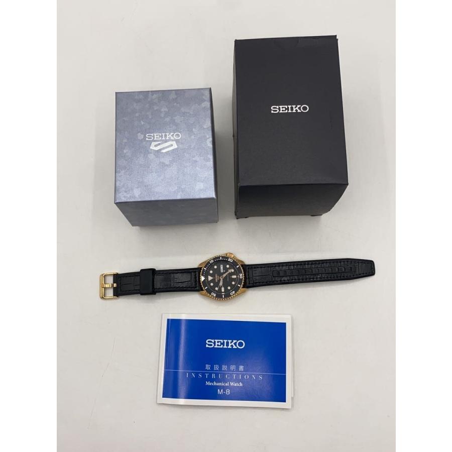 SEIKO◇自動巻腕時計/アナログ/ラバー/BLK/4R36-07G0// : セカンド
