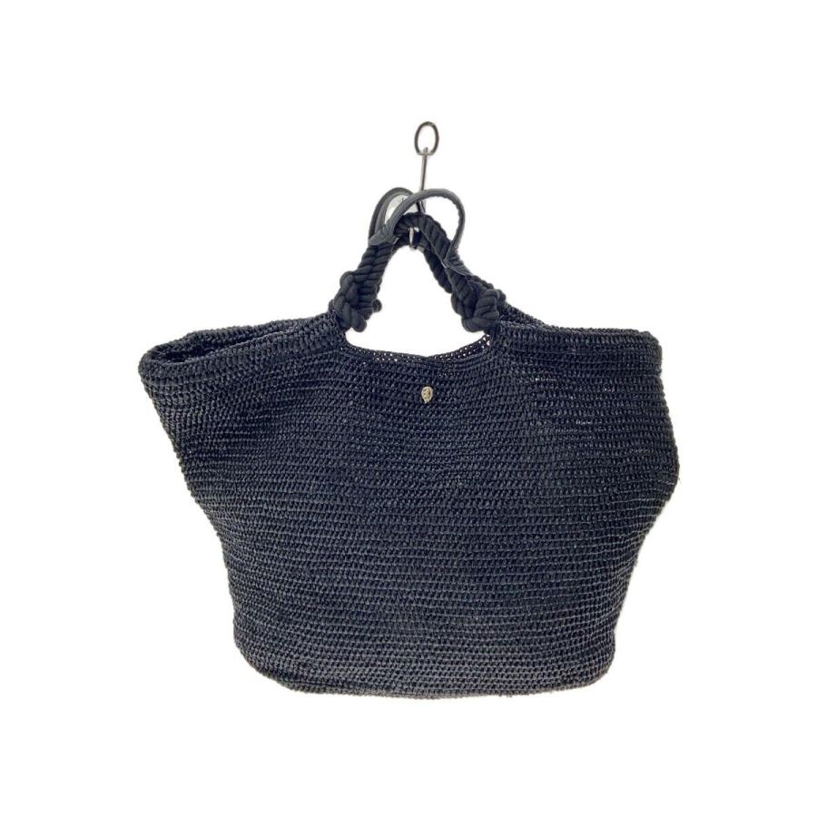 ヘレンカミンスキー HELEN KAMINSKI ロープハンドルラフィアバッグ黒 Helen Kaminski◇トートバッグ/ラフィア/ロープハンドル/BLK Helen