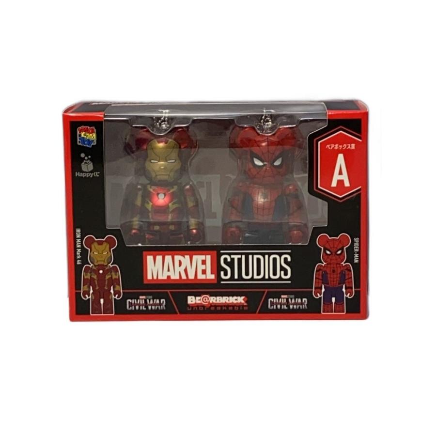 MARVEL◇A賞/ベアブリック/ペア/アイアンマン/スパイダーマン