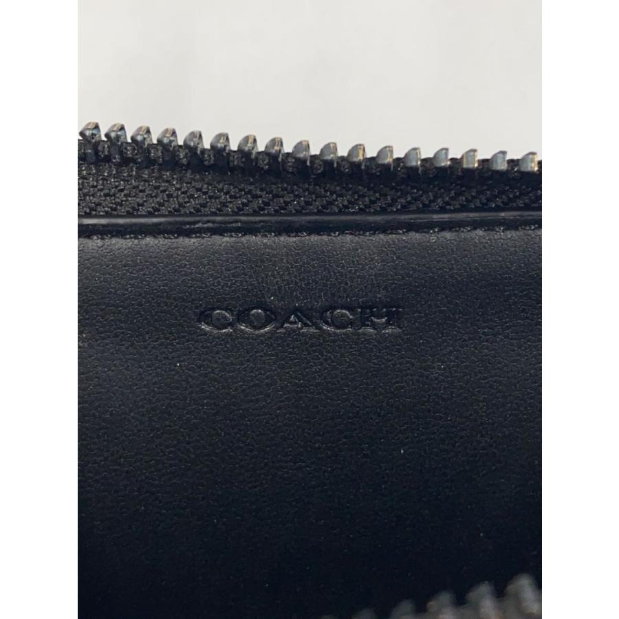 COACH◇Lジップ キー ケース・シグネチャー キャンバス/BLK/総柄
