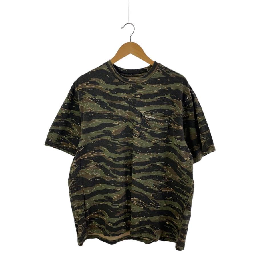 Supreme◇24SS/Pocket Tee Tiger Camo/Tシャツ/L/コットン/マルチ