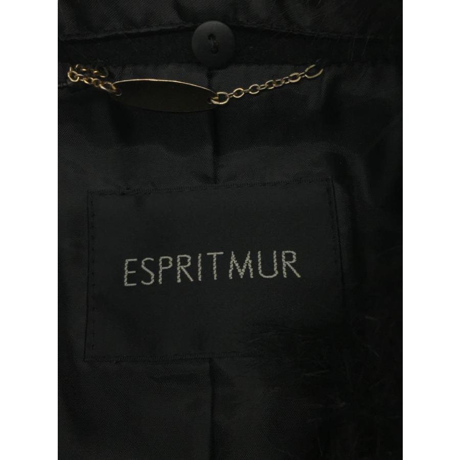 ESPRITMUR/カシミヤ100/ブルーフォックスファー/コート/9/カシミア/ブラック/比翼ボタン｜ssol-shopping｜03